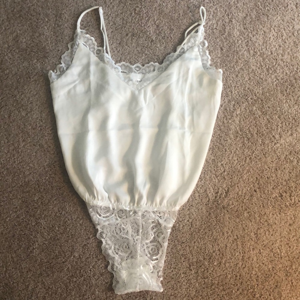 White lace bodysuit